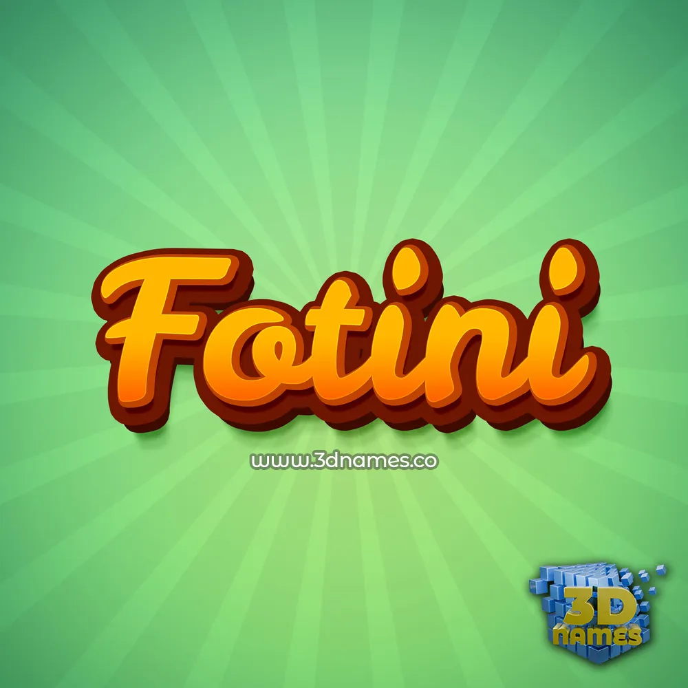 fotini in Green Rays style - 3D name wallpaper