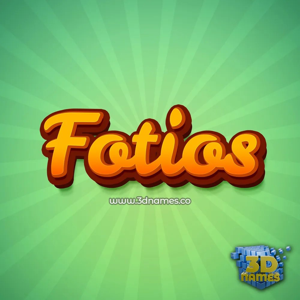 fotios in Green Rays style - 3D name wallpaper