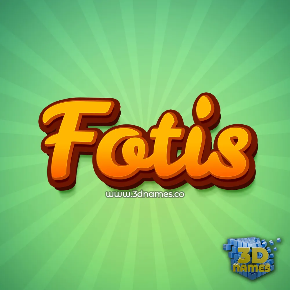 fotis in Green Rays style - 3D name wallpaper