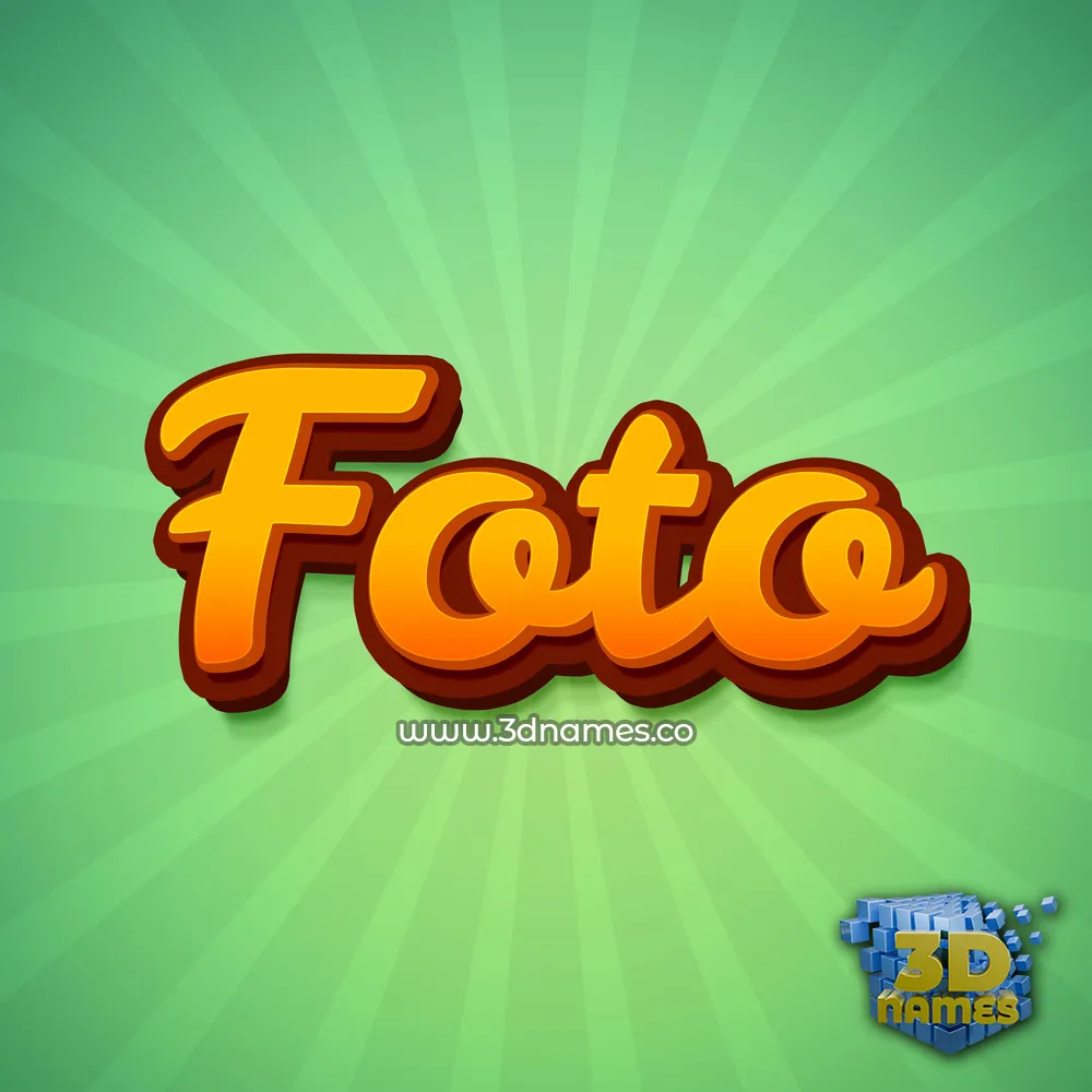 foto in Green Rays style - 3D name wallpaper