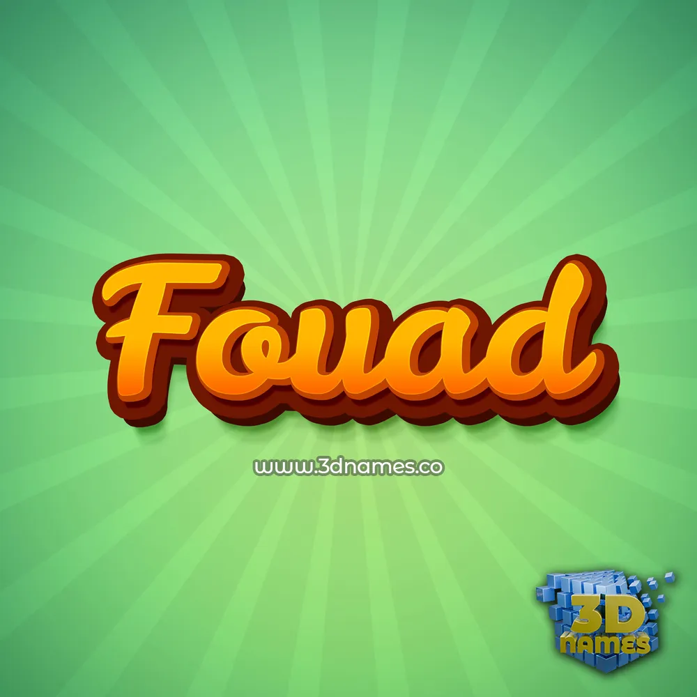 fouad in Green Rays style - 3D name wallpaper