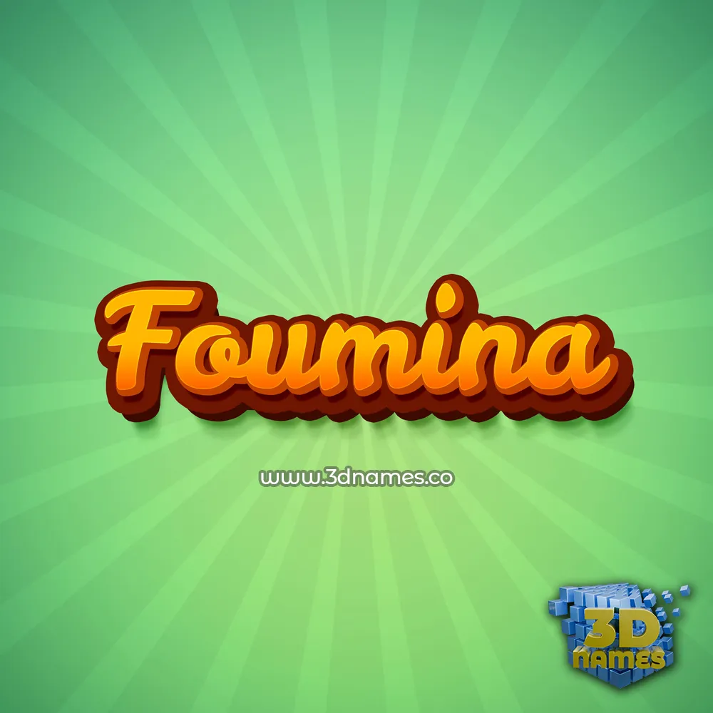 foumina in Green Rays style - 3D name wallpaper