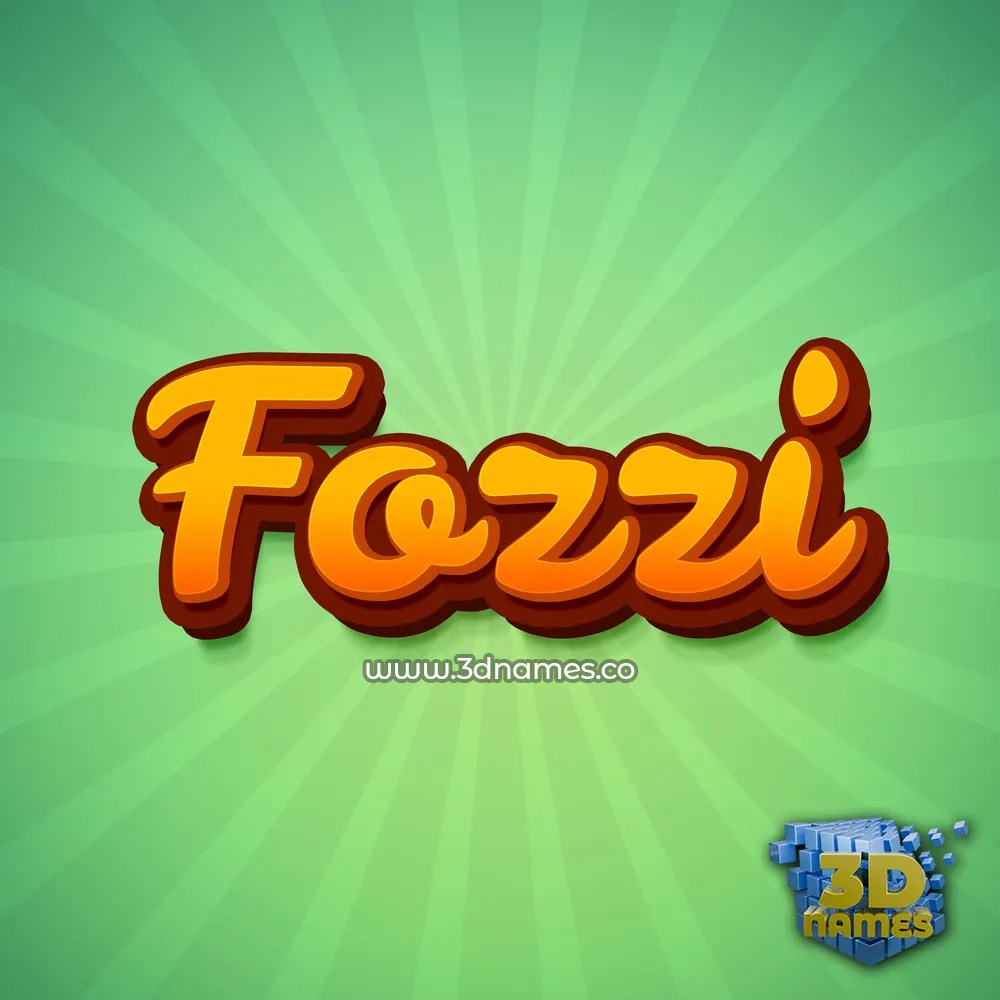 fozzi in Green Rays style - 3D name wallpaper