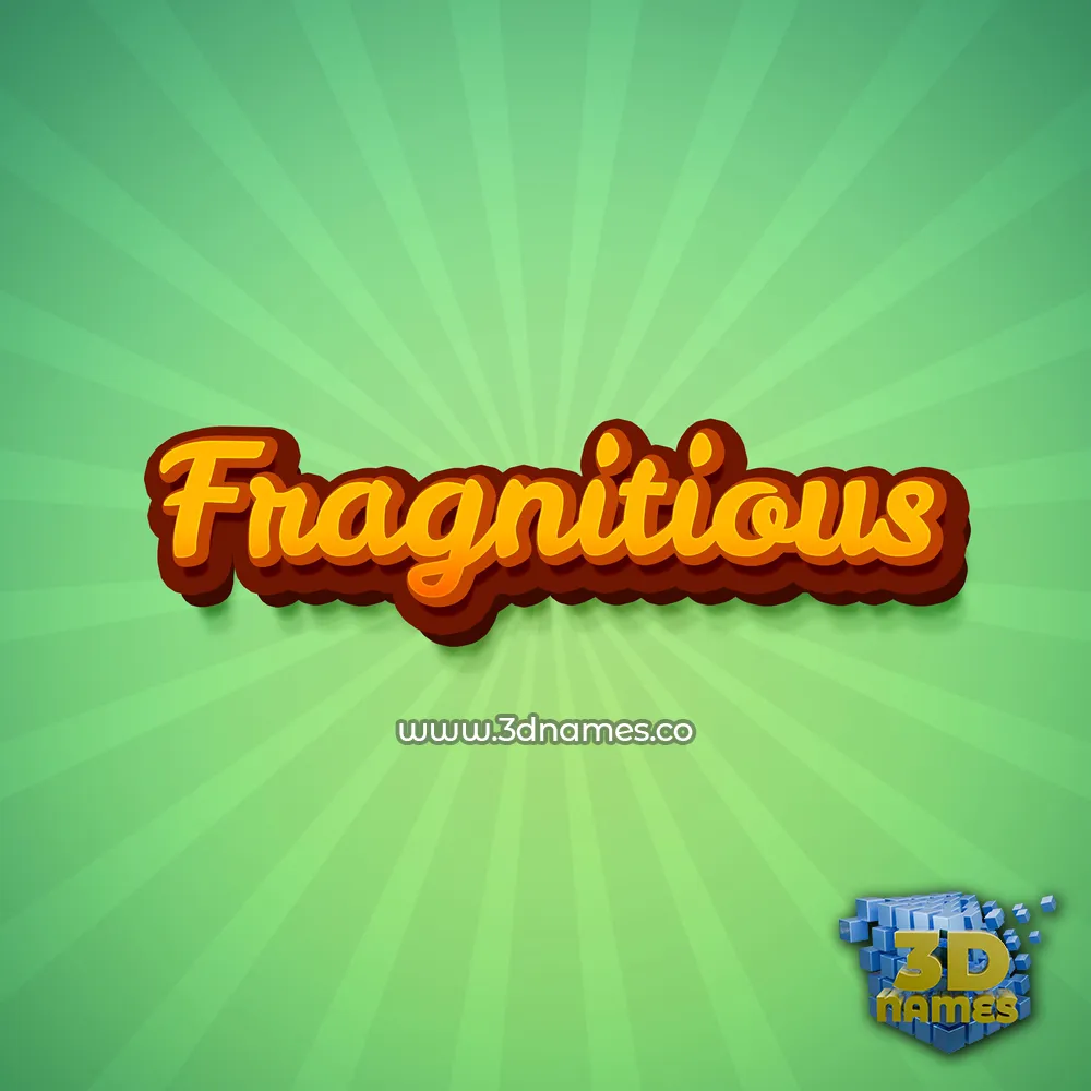 fragnitious in Green Rays style - 3D name wallpaper