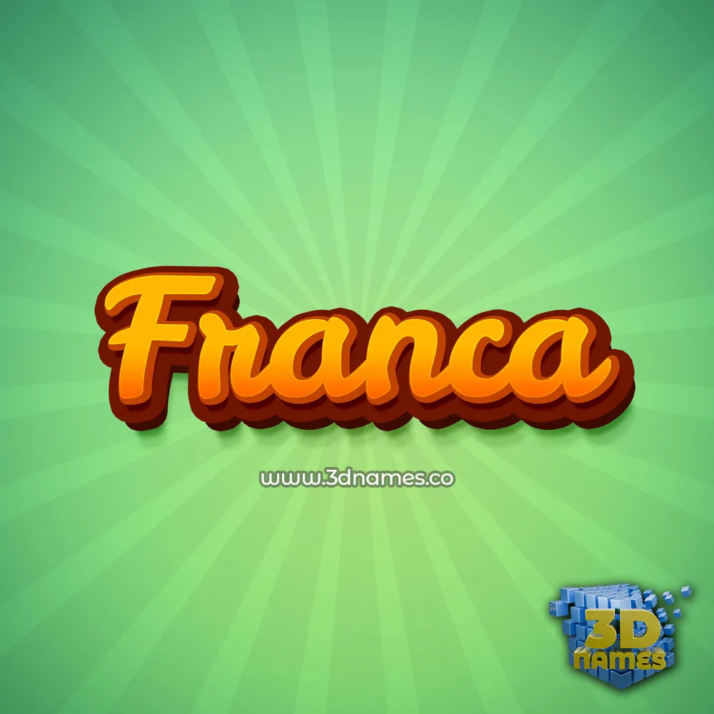 franca in Green Rays style - 3D name wallpaper