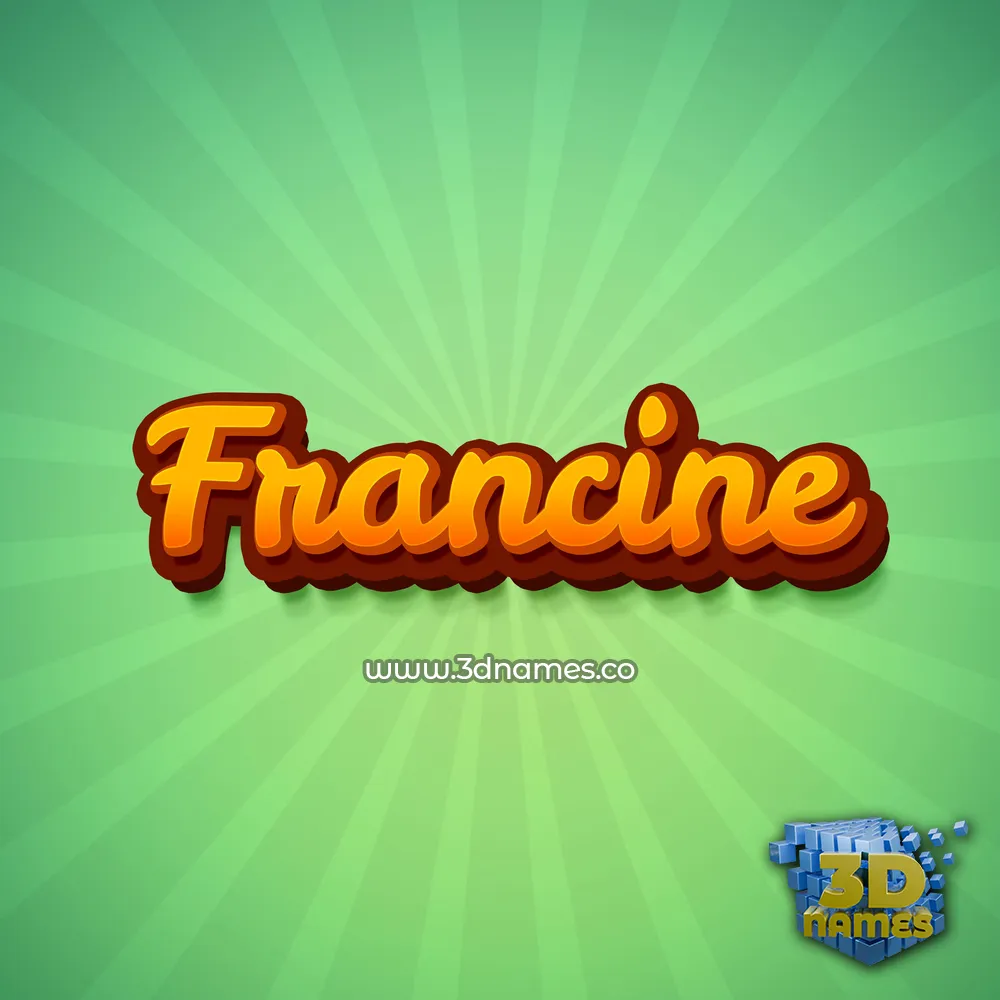 francine in Green Rays style - 3D name wallpaper
