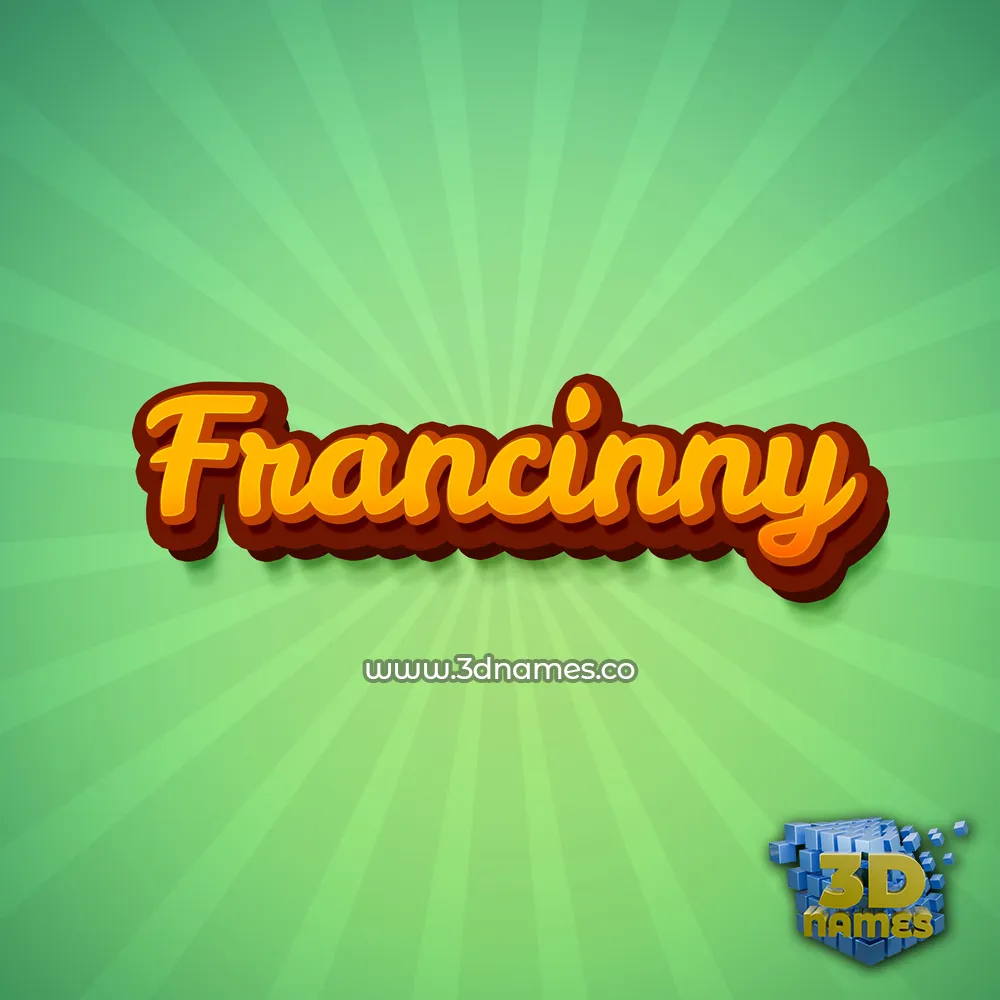 francinny in Green Rays style - 3D name wallpaper