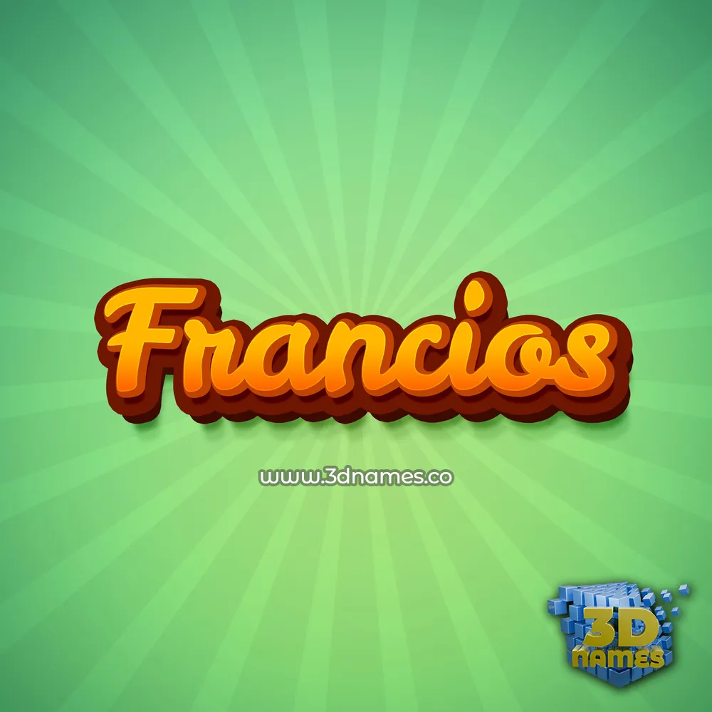francios in Green Rays style - 3D name wallpaper