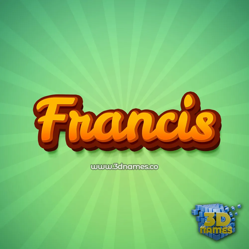francis in Green Rays style - 3D name wallpaper