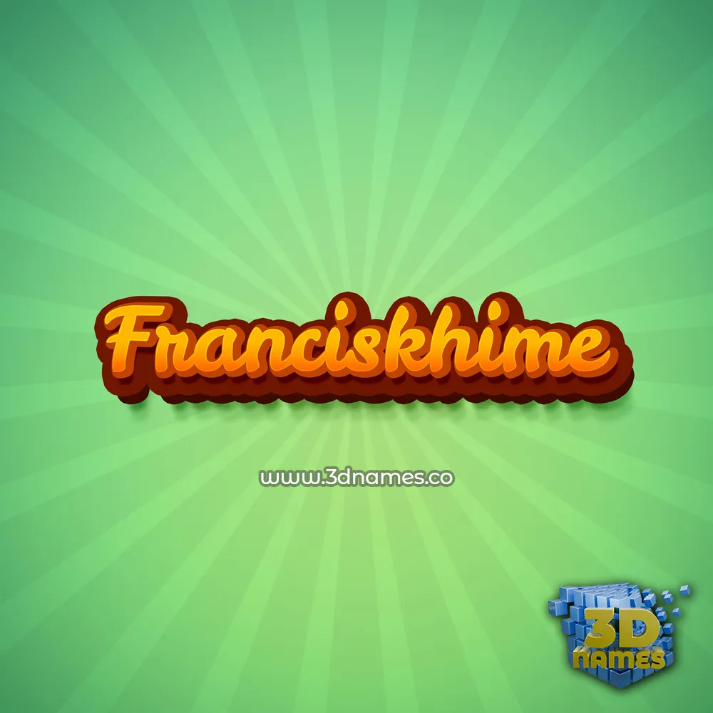 franciskhime in Green Rays style - 3D name wallpaper