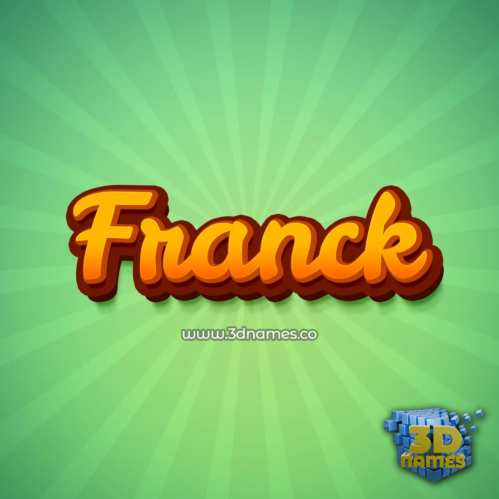 franck in Green Rays style - 3D name wallpaper