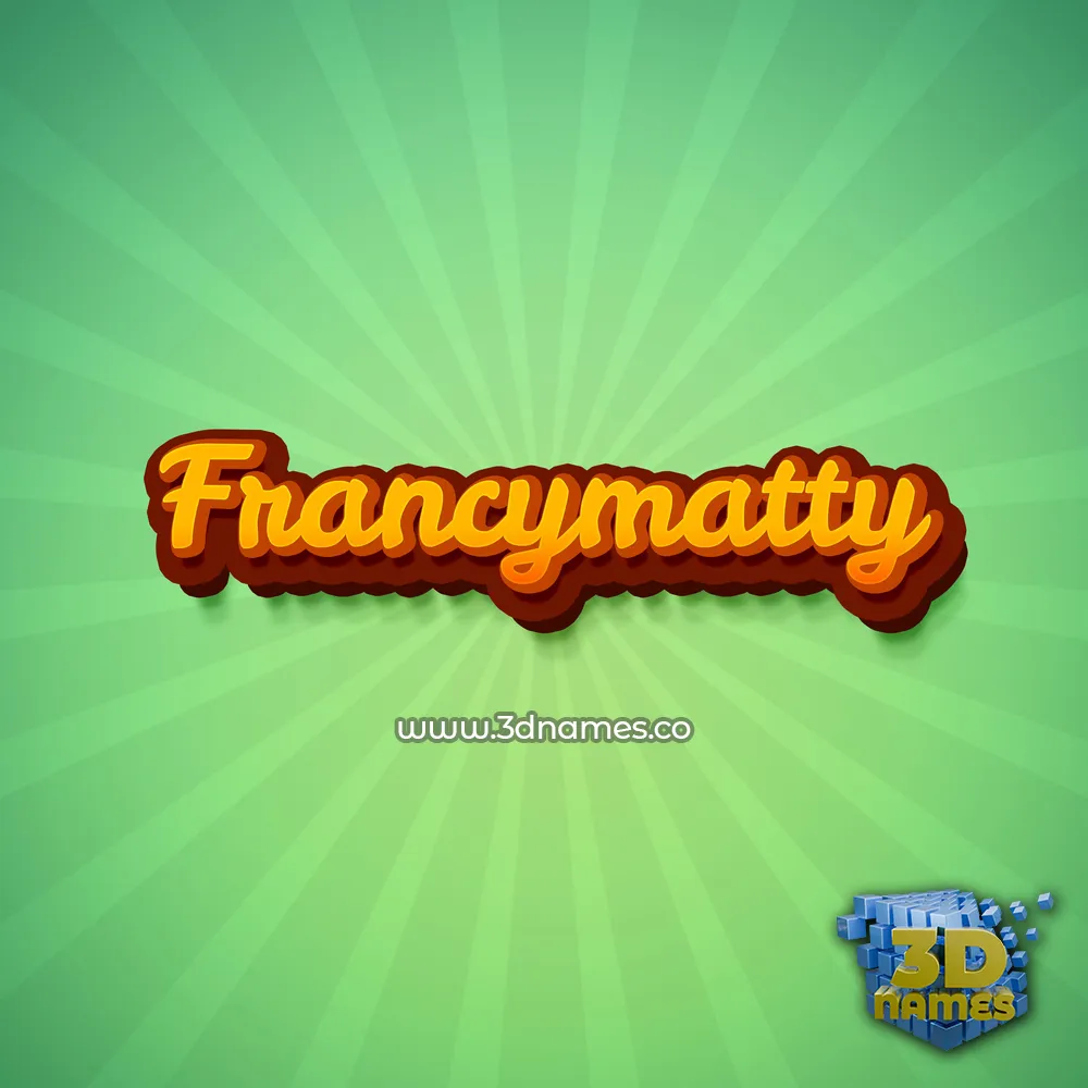 francymatty in Green Rays style - 3D name wallpaper
