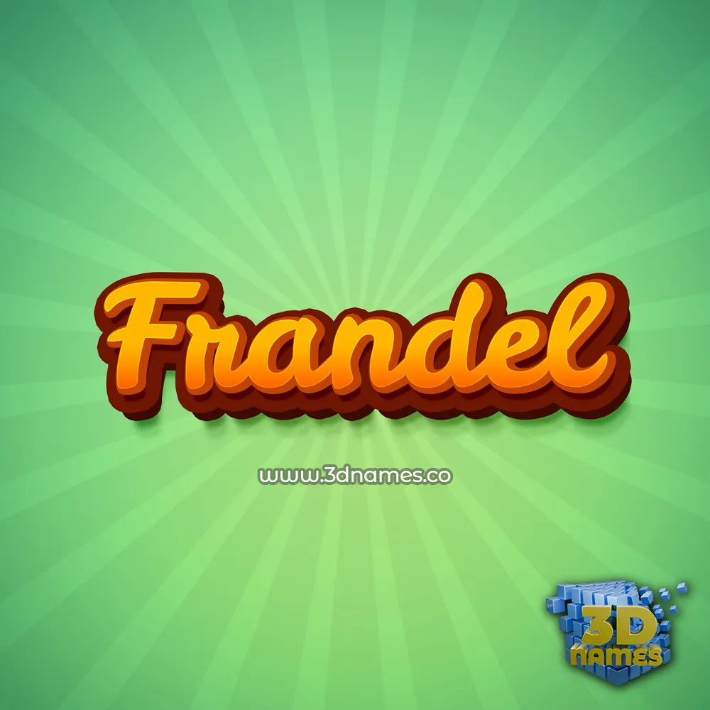 frandel in Green Rays style - 3D name wallpaper