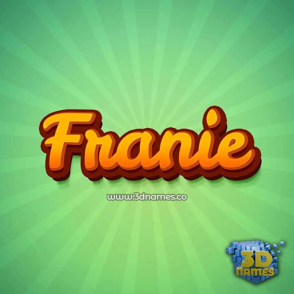 franie in Green Rays style - 3D name wallpaper