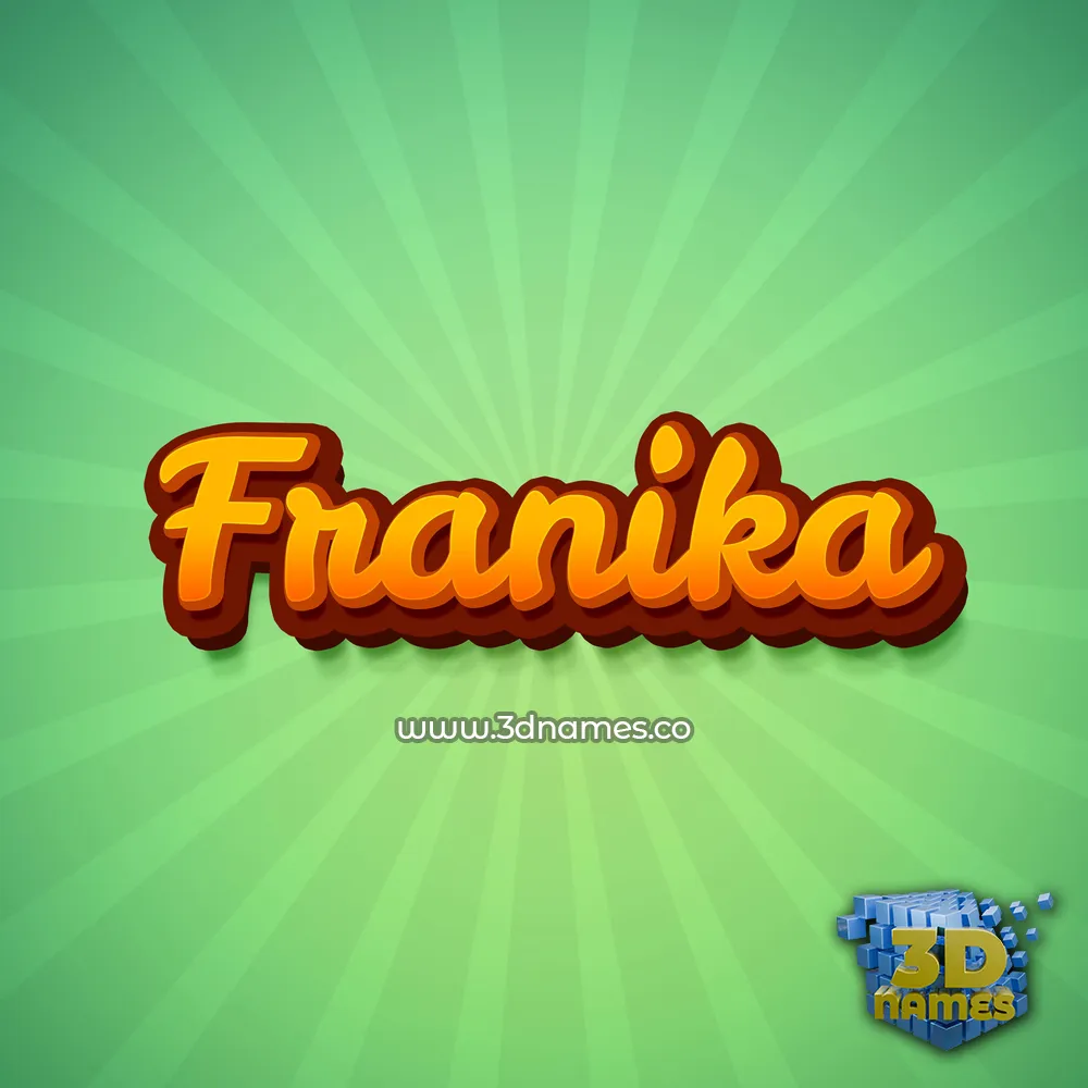 franika in Green Rays style - 3D name wallpaper