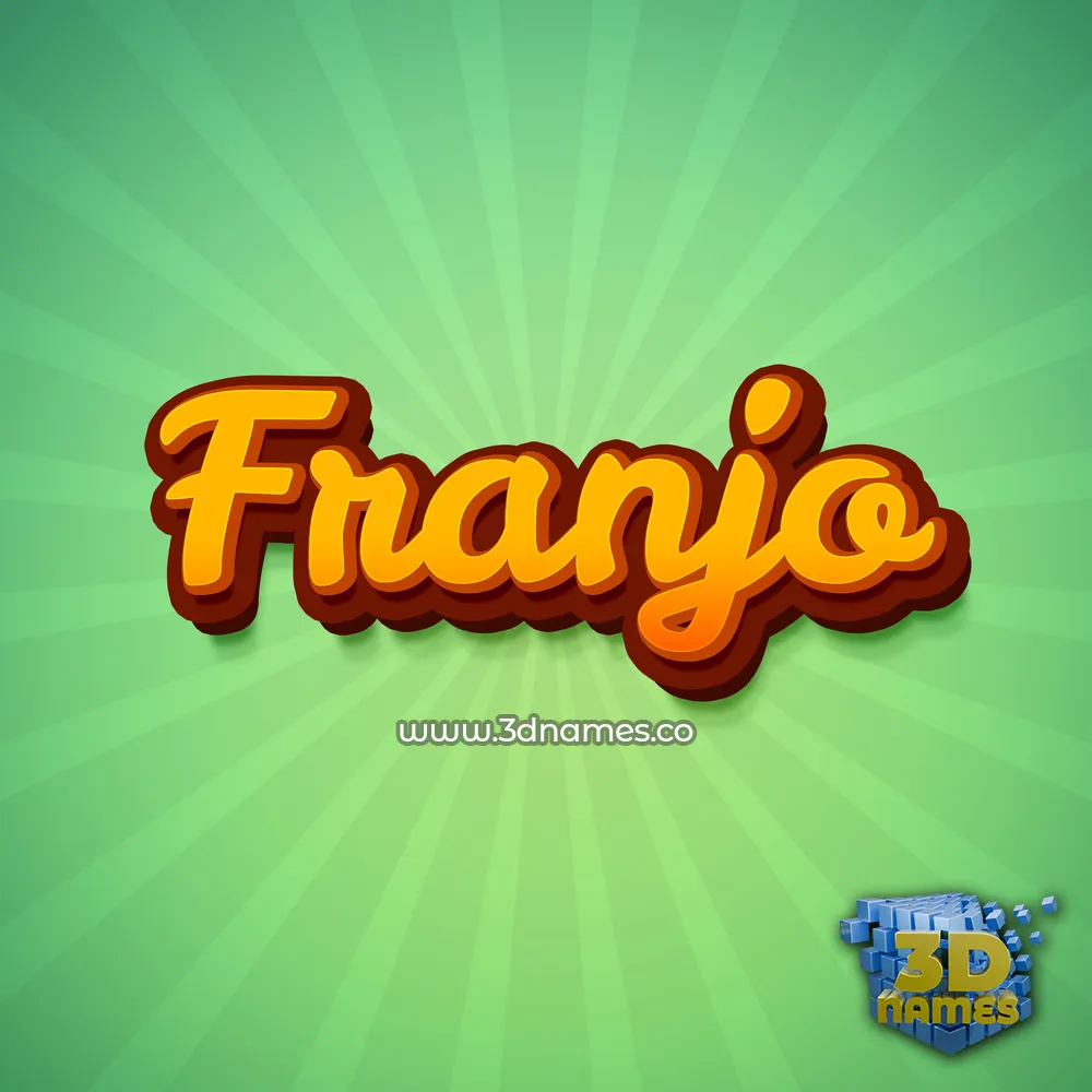 franjo in Green Rays style - 3D name wallpaper