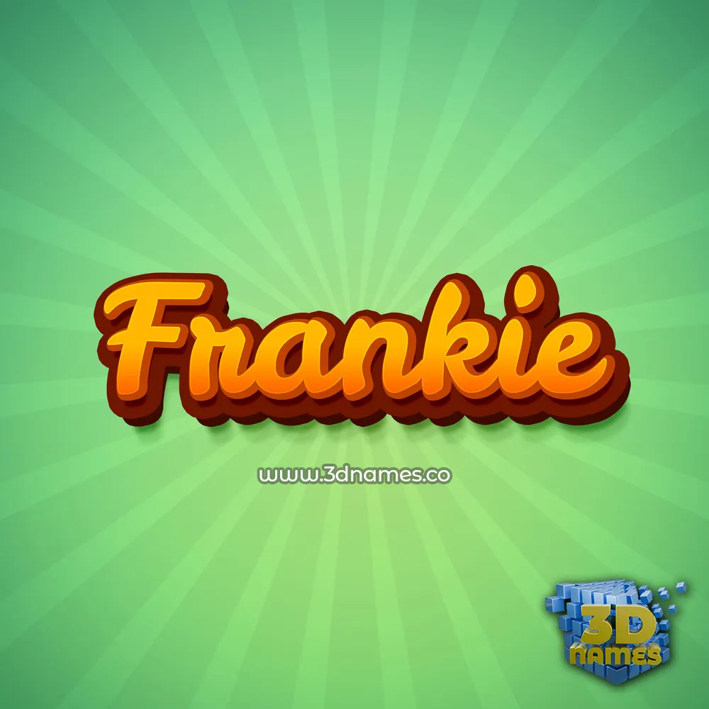 frankie in Green Rays style - 3D name wallpaper
