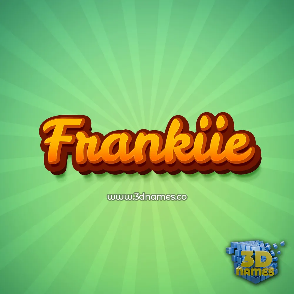frankiie in Green Rays style - 3D name wallpaper