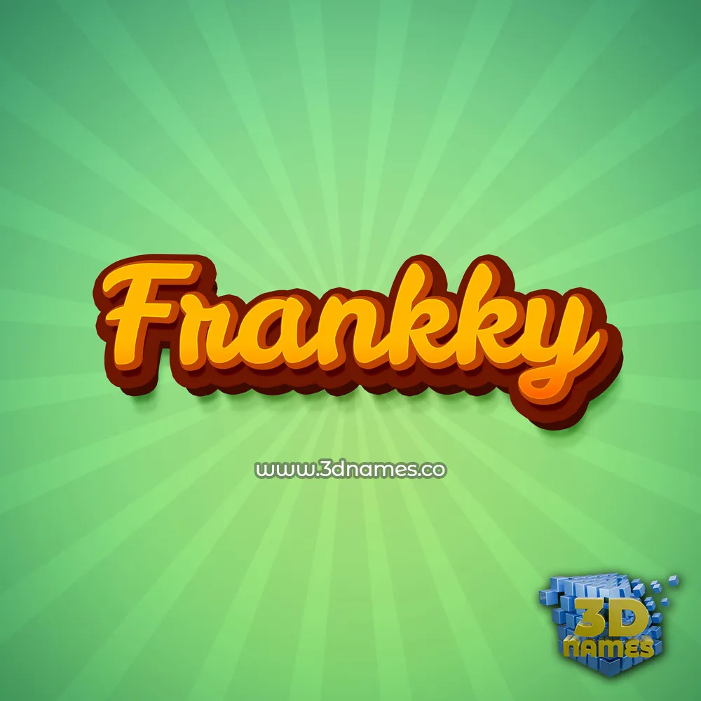 frankky in Green Rays style - 3D name wallpaper