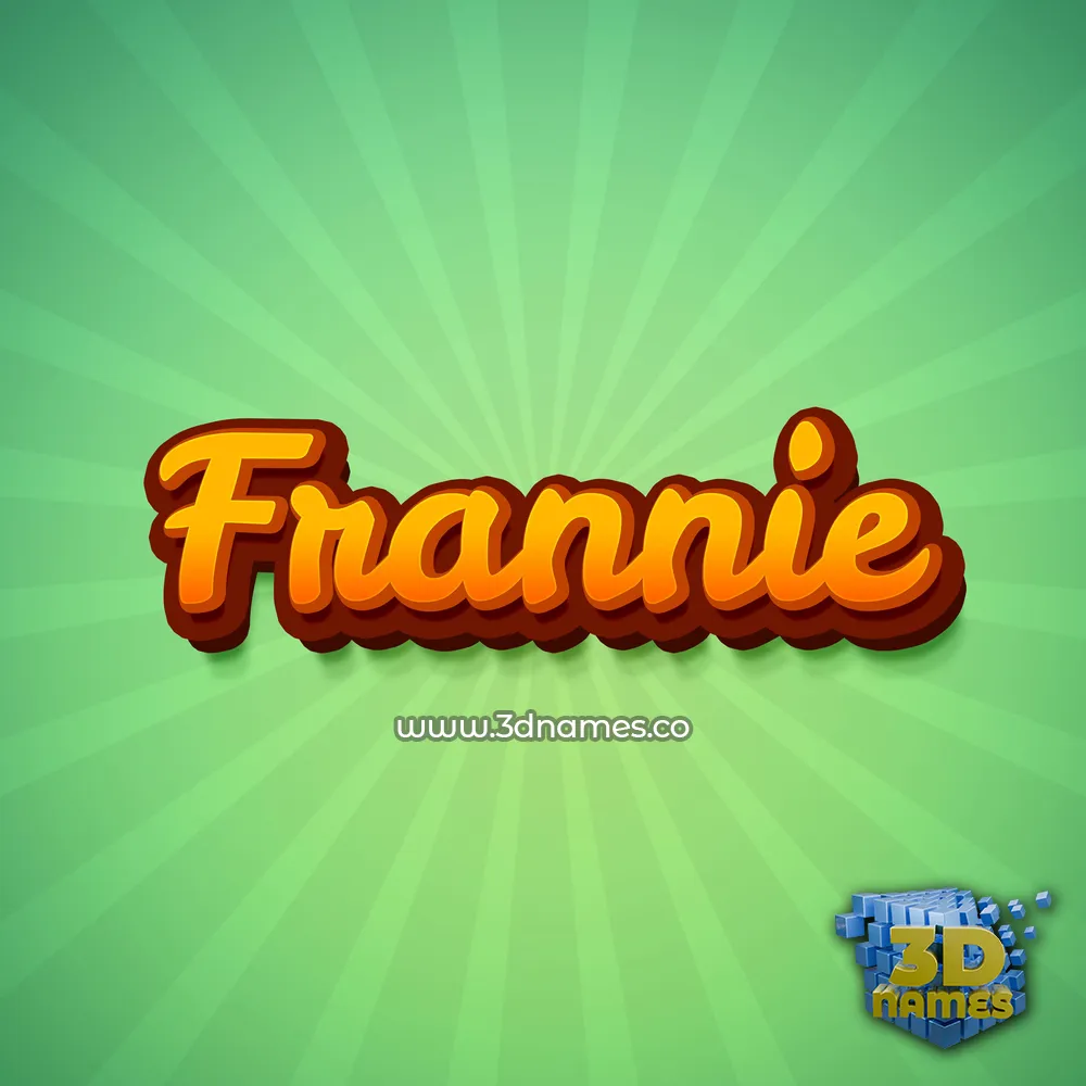frannie in Green Rays style - 3D name wallpaper