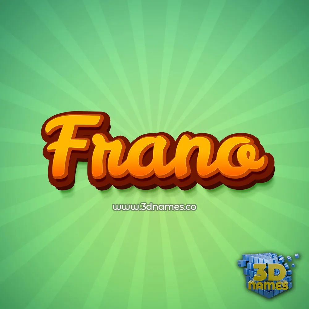 frano in Green Rays style - 3D name wallpaper