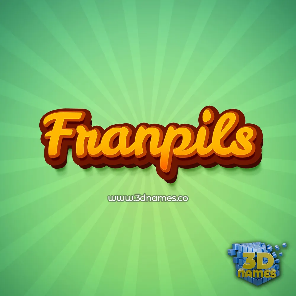 franpils in Green Rays style - 3D name wallpaper