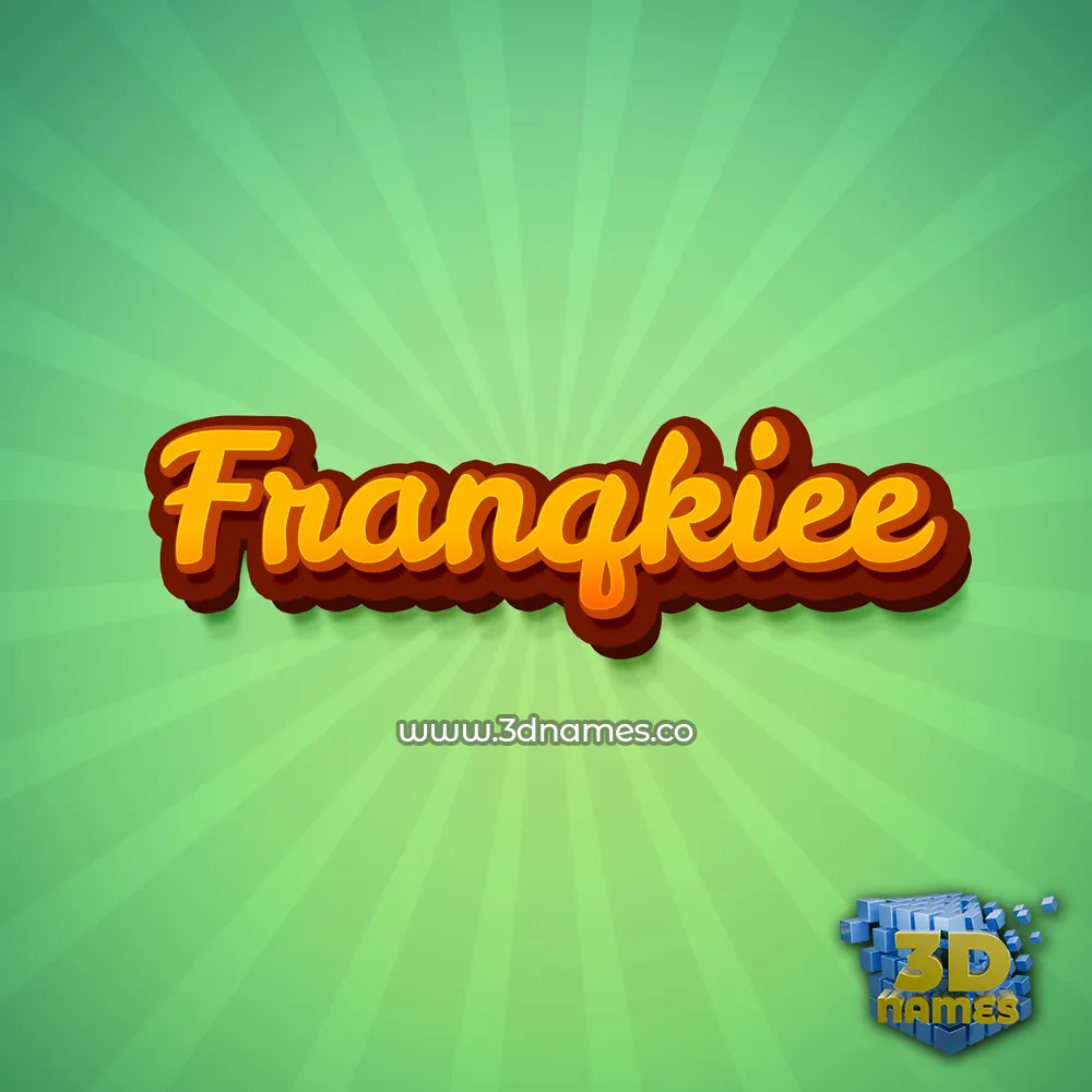 franqkiee in Green Rays style - 3D name wallpaper