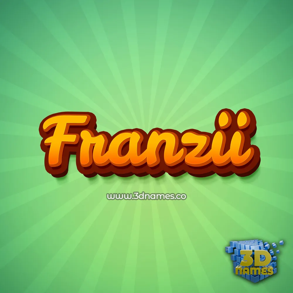franzii in Green Rays style - 3D name wallpaper