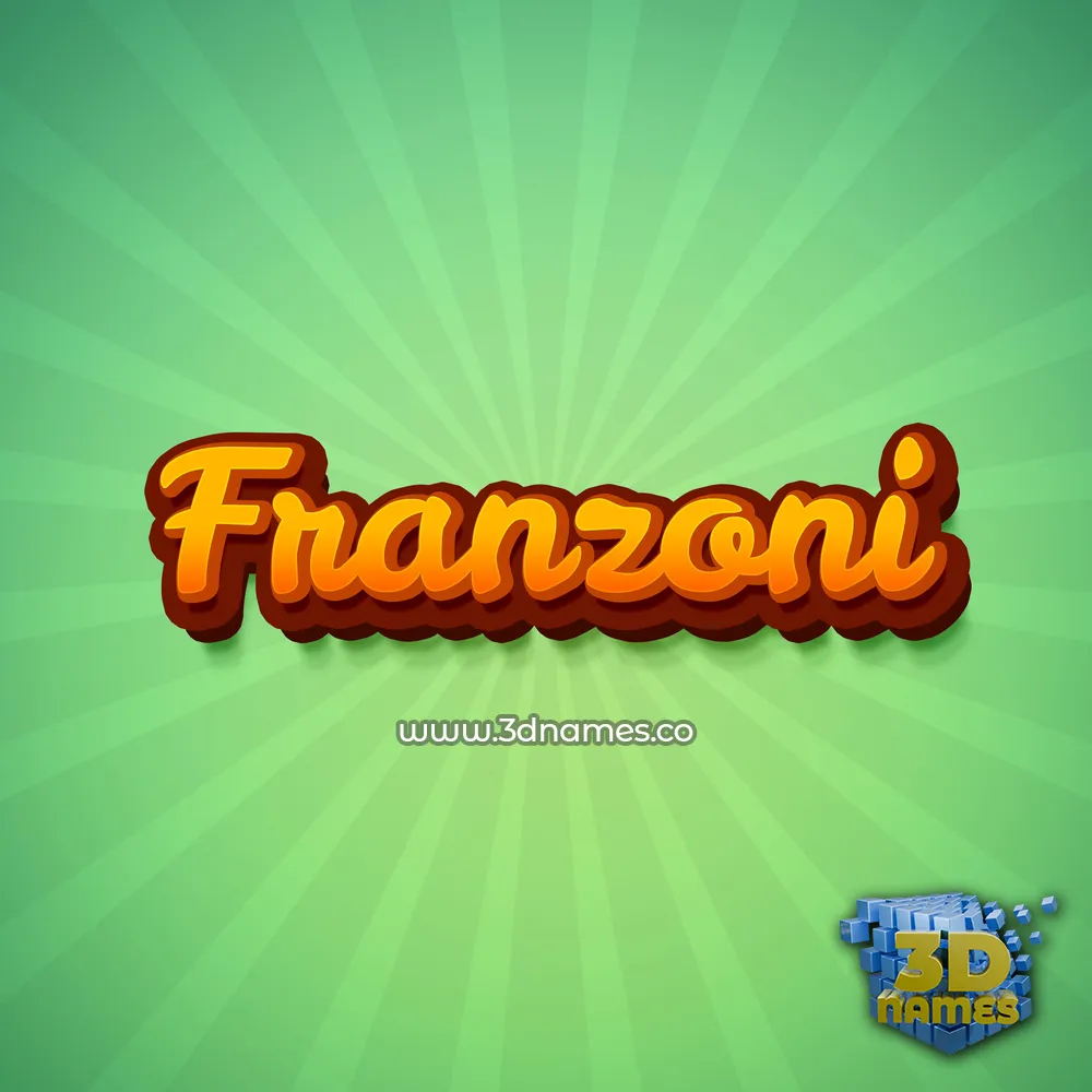 franzoni in Green Rays style - 3D name wallpaper