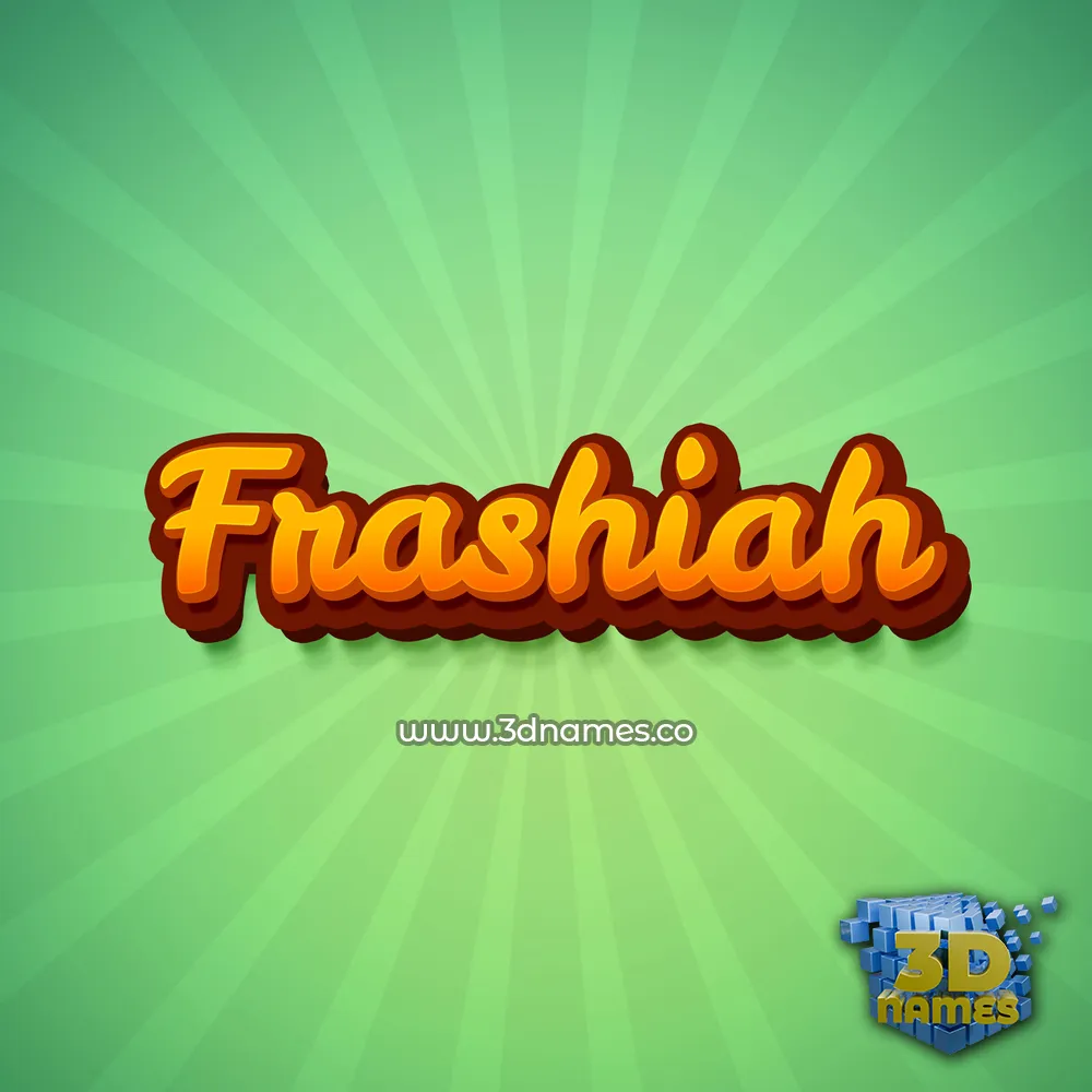 frashiah in Green Rays style - 3D name wallpaper