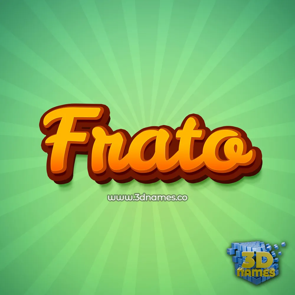frato in Green Rays style - 3D name wallpaper