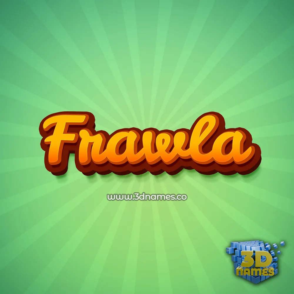 frawla in Green Rays style - 3D name wallpaper