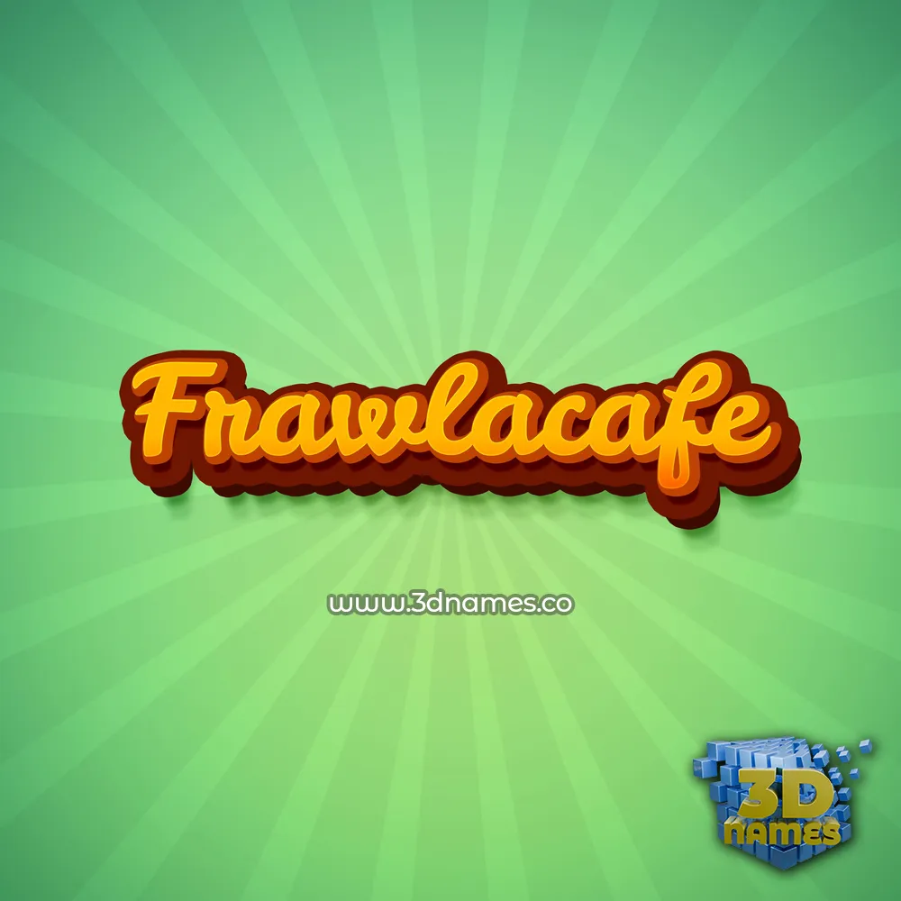 frawlacafe in Green Rays style - 3D name wallpaper