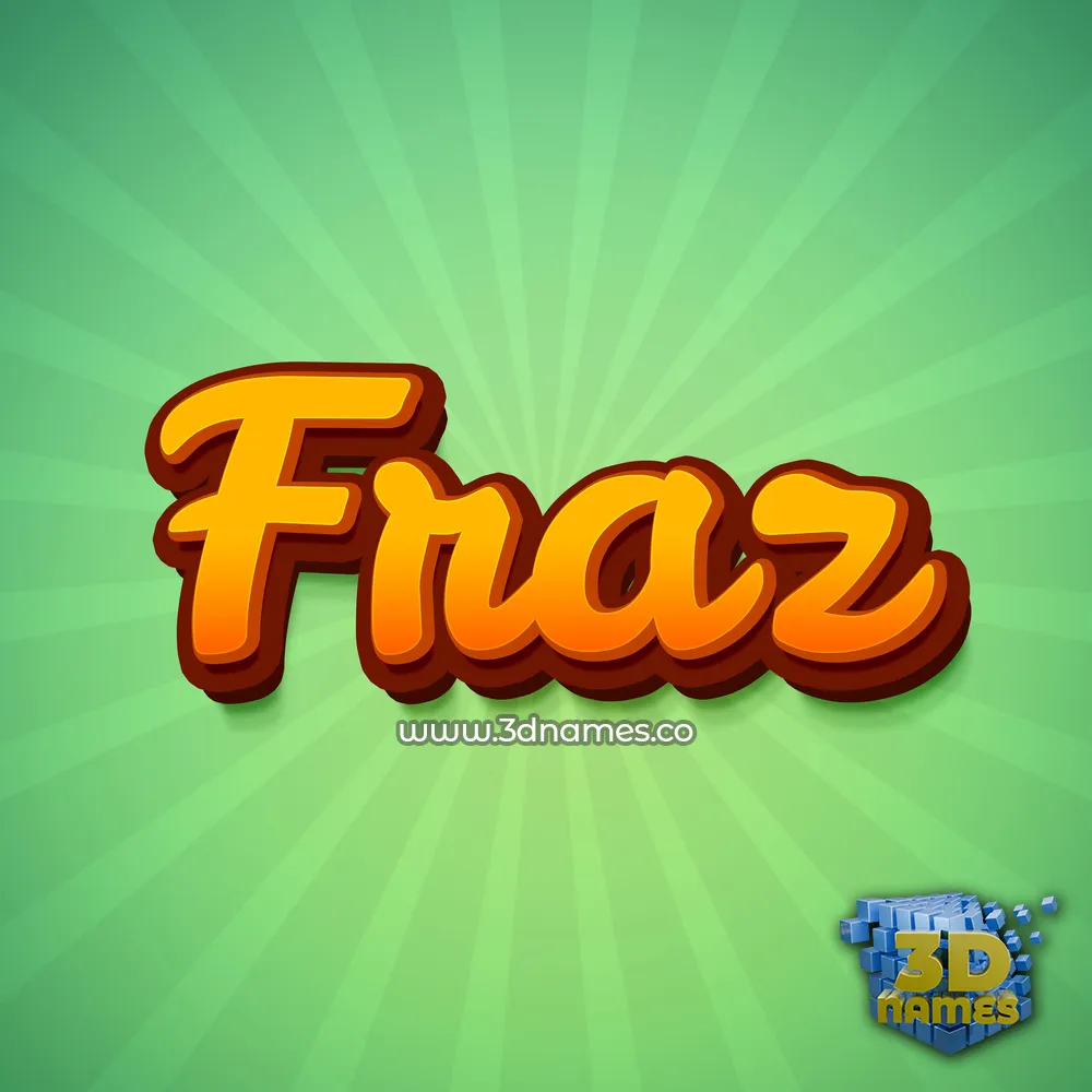 fraz in Green Rays style - 3D name wallpaper