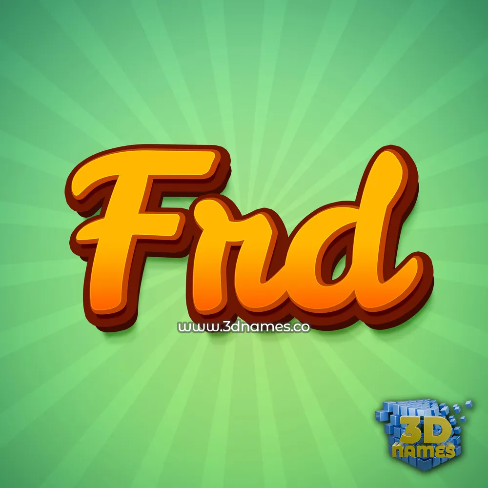frd in Green Rays style - 3D name wallpaper