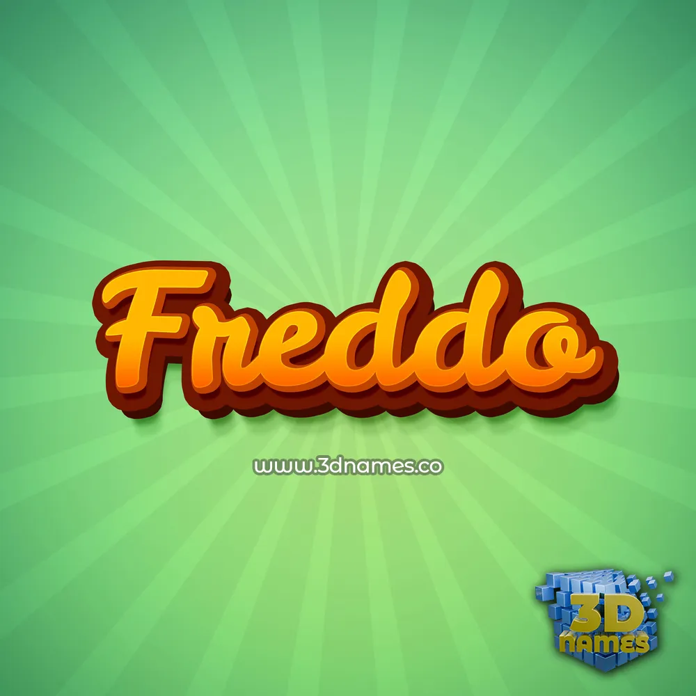 freddo in Green Rays style - 3D name wallpaper