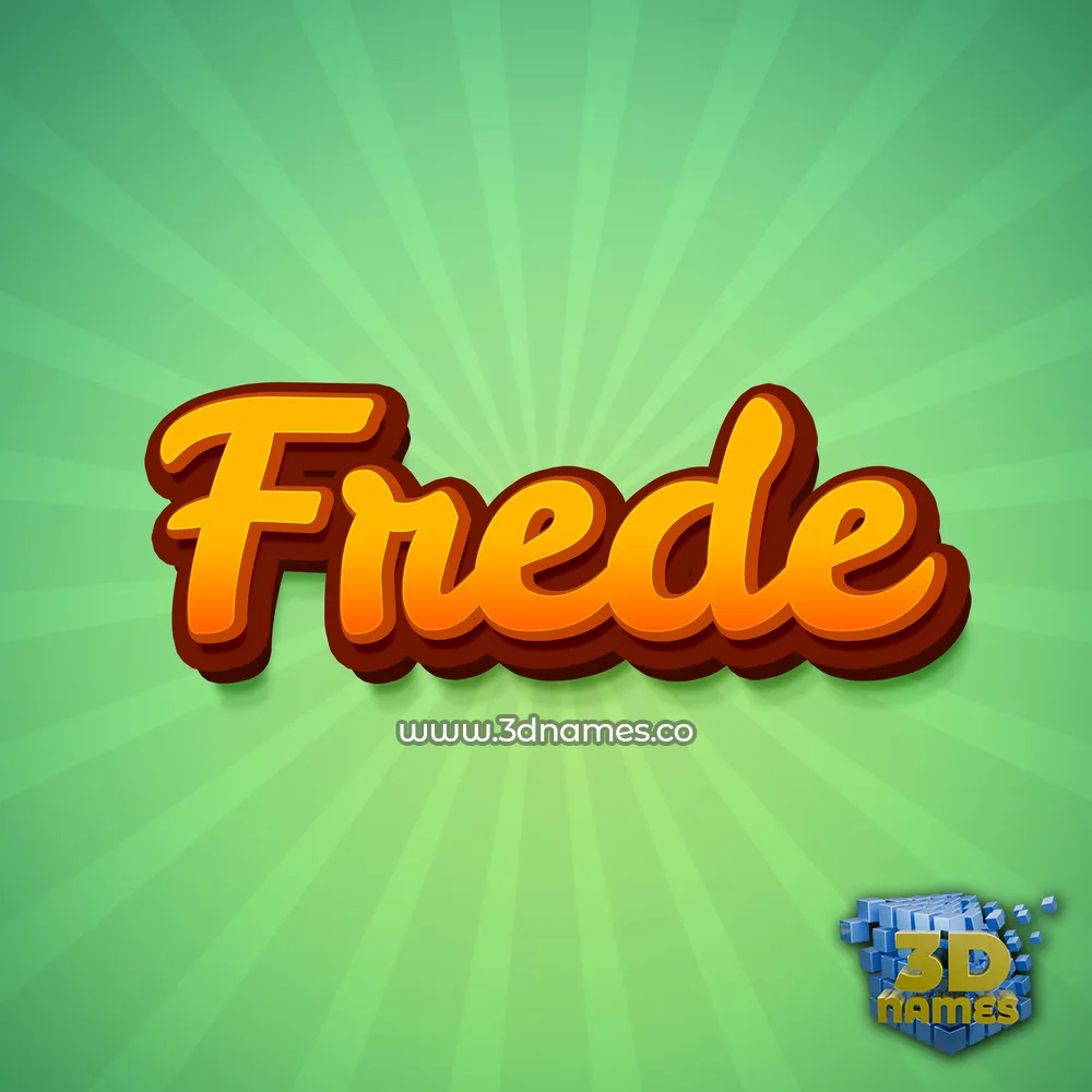 frede in Green Rays style - 3D name wallpaper