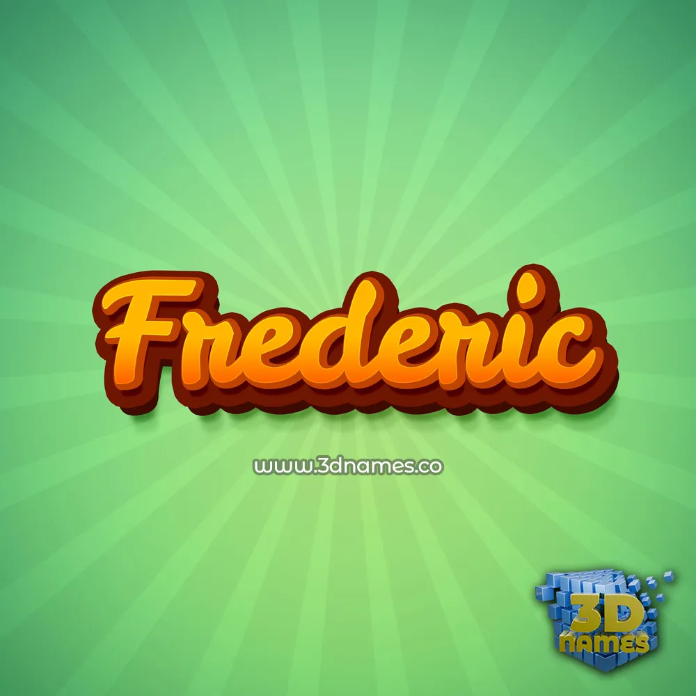 frederic in Green Rays style - 3D name wallpaper