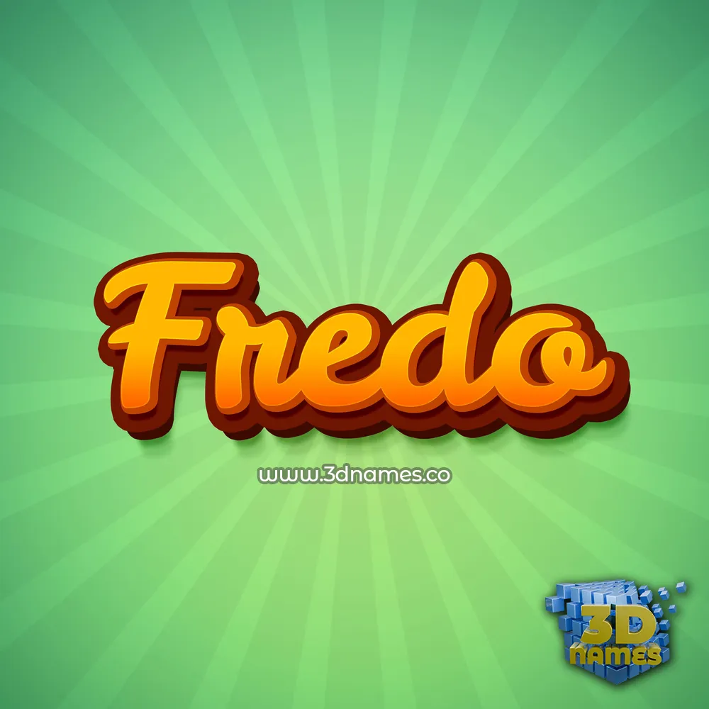 fredo in Green Rays style - 3D name wallpaper