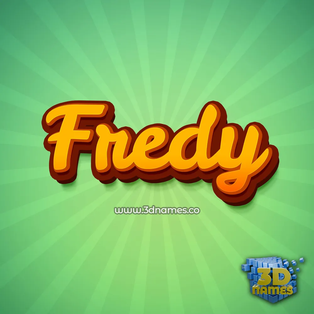 fredy in Green Rays style - 3D name wallpaper