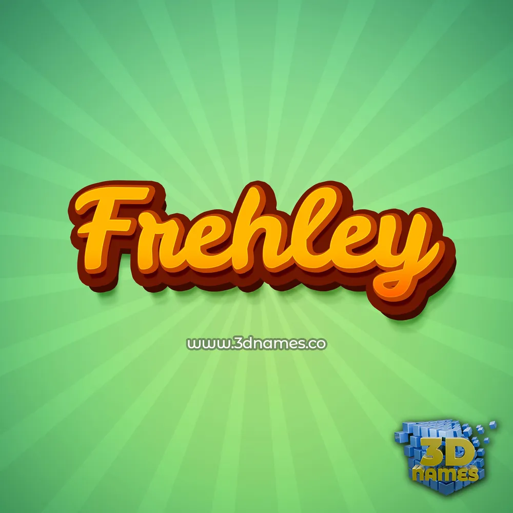 frehley in Green Rays style - 3D name wallpaper