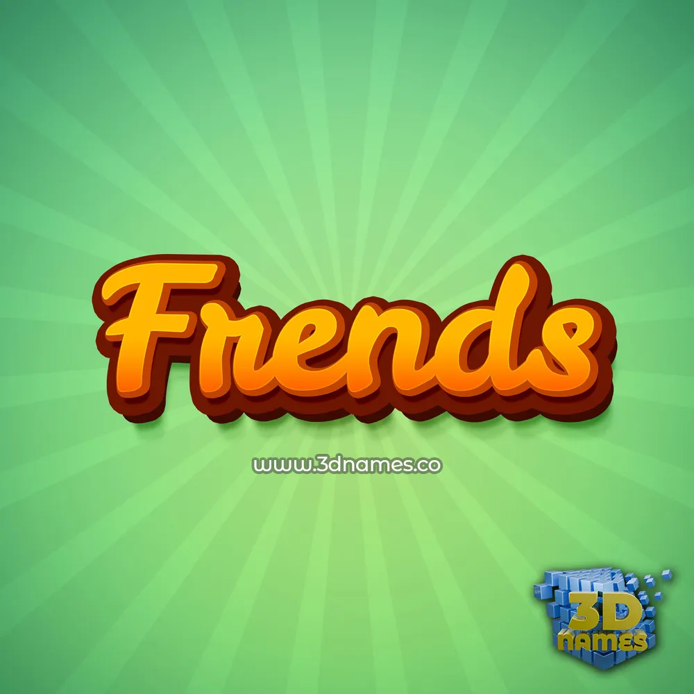frends in Green Rays style - 3D name wallpaper
