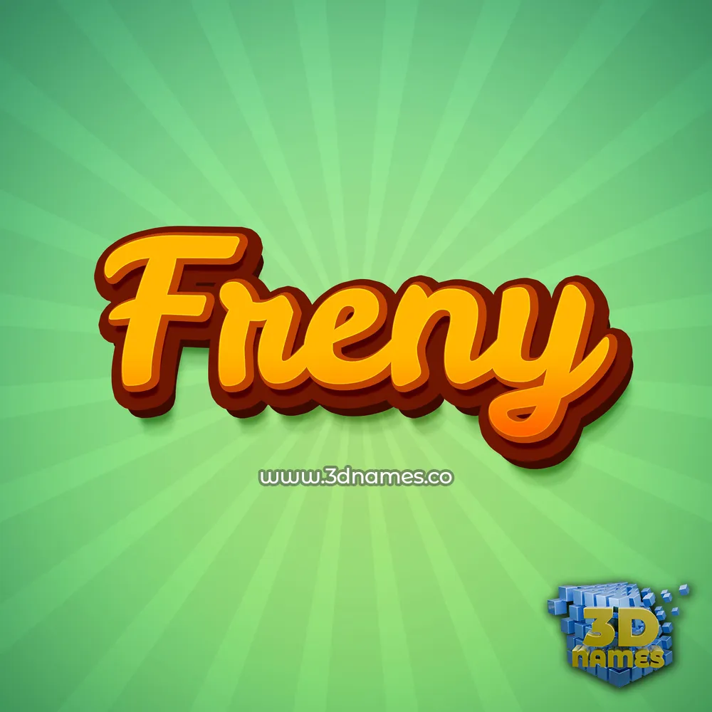freny in Green Rays style - 3D name wallpaper