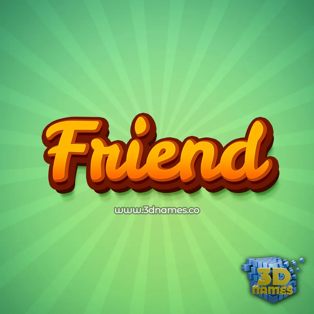 friend in Green Rays style - 3D name wallpaper