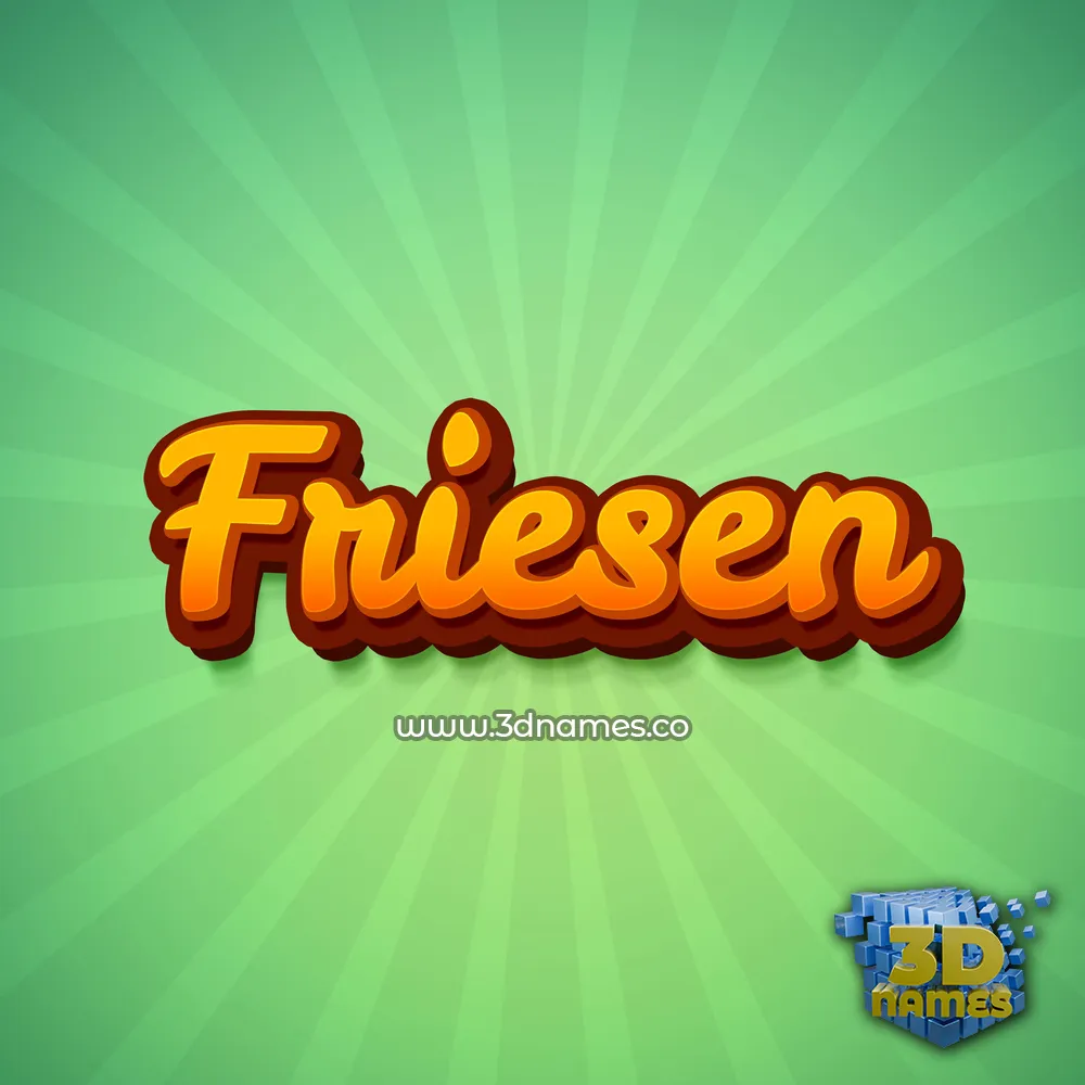 friesen in Green Rays style - 3D name wallpaper