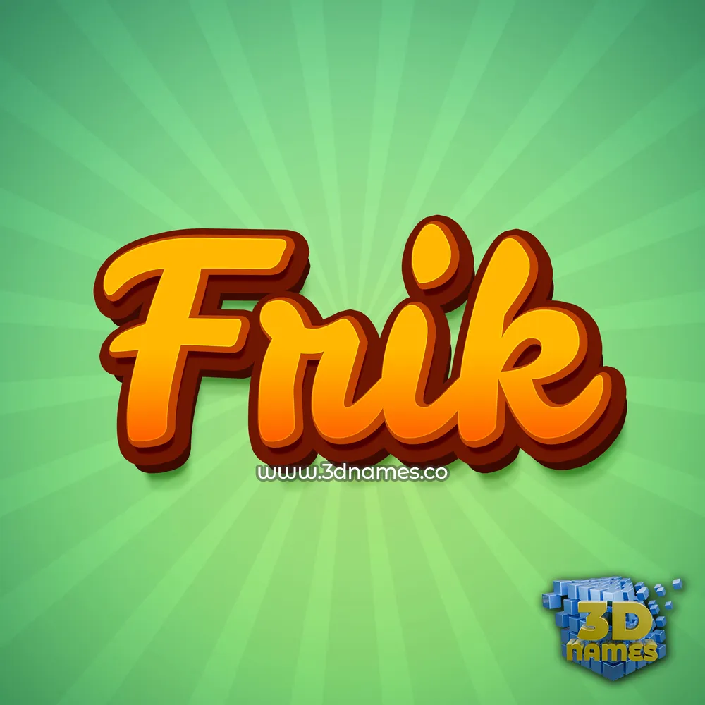frik in Green Rays style - 3D name wallpaper
