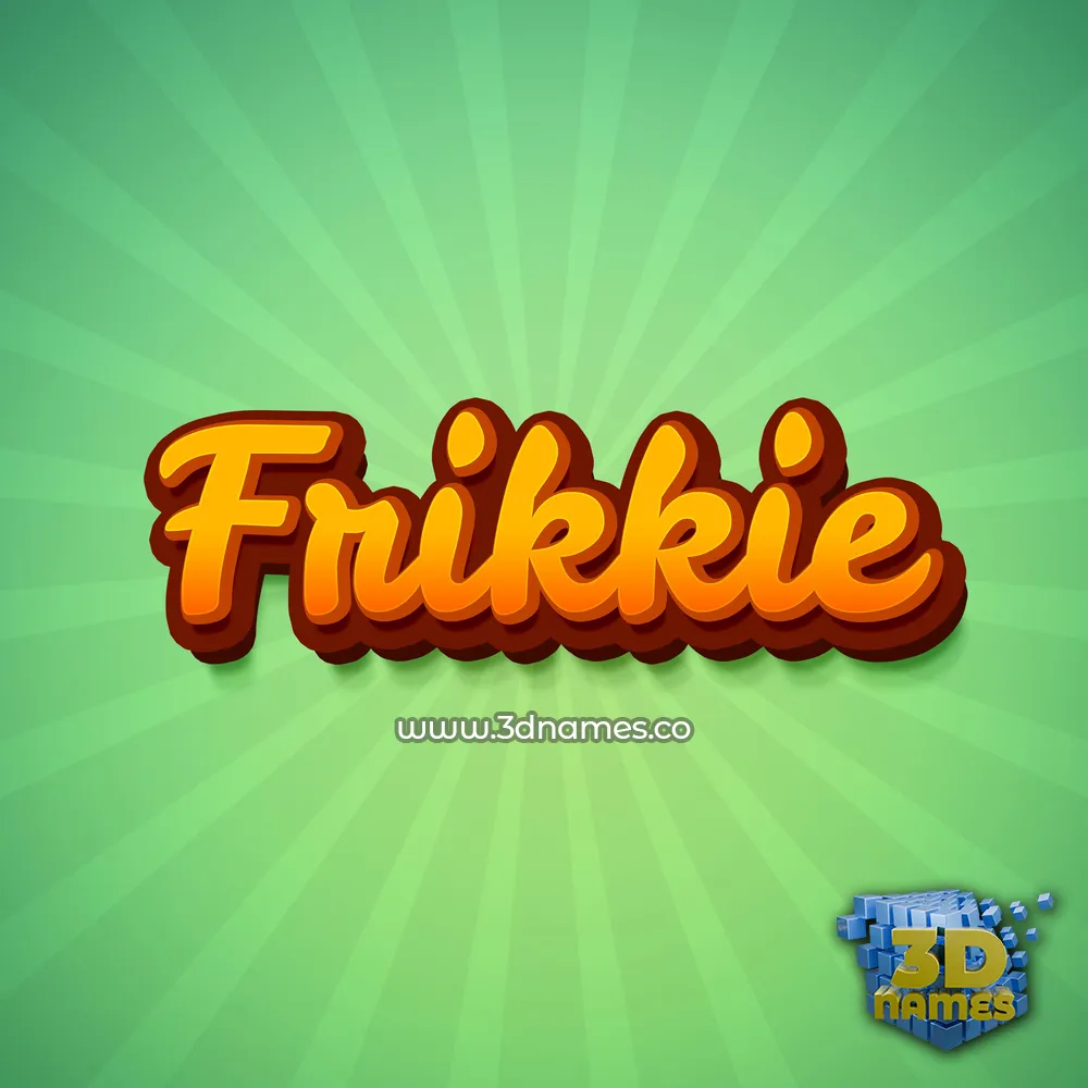 frikkie in Green Rays style - 3D name wallpaper