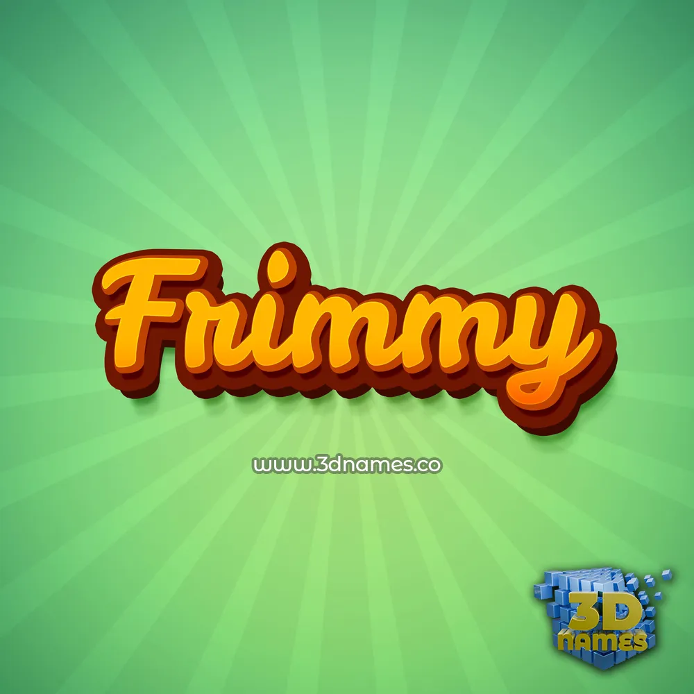 frimmy in Green Rays style - 3D name wallpaper