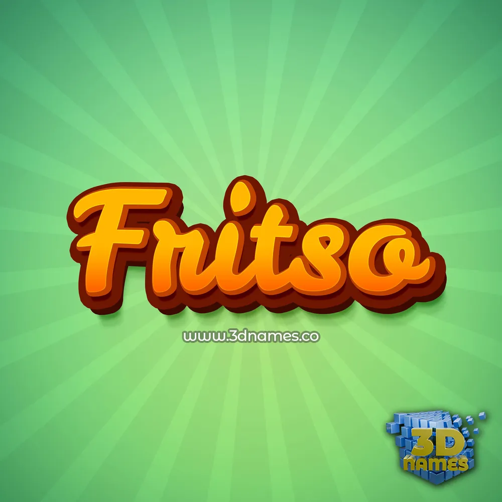 fritso in Green Rays style - 3D name wallpaper