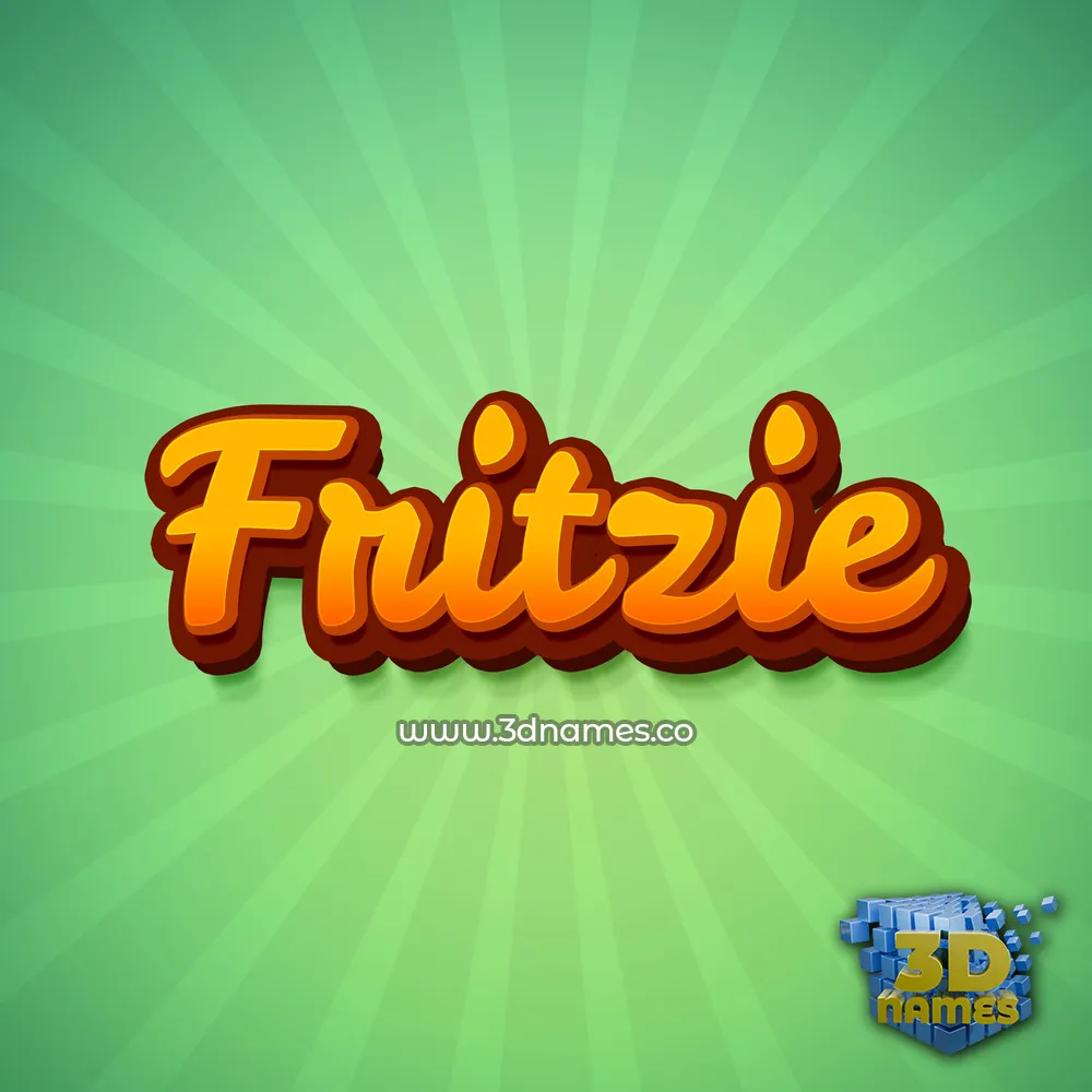 fritzie in Green Rays style - 3D name wallpaper